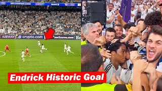 Real Madrid Fans Reactions to Endrick Wonder Goal vs Vfb Stuttgart [upl. by Krm]