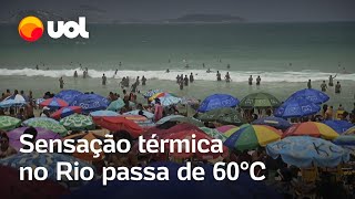 Sensação térmica no Rio de Janeiro passa de 60°C e é recorde na cidade [upl. by Ellan]