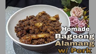 Homemade Bagoong Alamang with pork  Easy Shrimp paste [upl. by Keifer117]