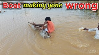 Boat making ⛵ gone wrong 🤣😁 boat boating boatmaking vayitherichal tamil comedy friends [upl. by Maxama]