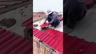 Installation process of roof tiles [upl. by Omsare]