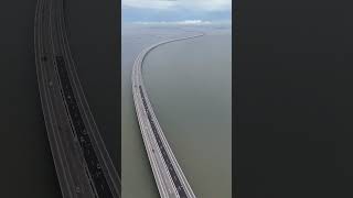 Second Penang Bridge  Sultan Abdul Halim Muadzam Shah Bridge aerial traffic malaysia shorts [upl. by Divaj]