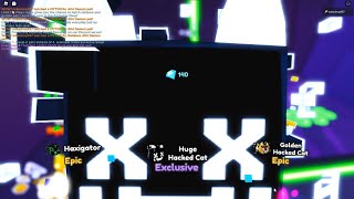 I hatched a HUGE HACKED CAT Roblox Pet Simulator X [upl. by Janel]