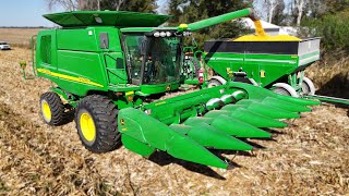 Finishing Harvest New 80 Acre Corn Field [upl. by Aisined349]