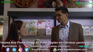 Ali Fatih Ceylan CNR EXPO Food İstanbul Gıda Fuarında sorularımızı yanıtlıyor [upl. by Jenn]