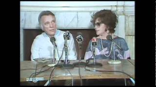 Elizabeth Taylor Jokes About Working Again With Ex Hubby Richard Burton 1983 [upl. by Labinnah]