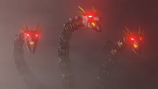 Mecha King Ghidorah Animation  By Dave Kachow [upl. by Innoc]