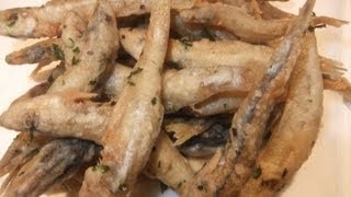 Deep fried raw sprats Whitebaits [upl. by English]