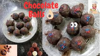 Chocolate Balls  Chocolate Ball Recipe  Chocolate Ladoo sweethomeManoSalwa [upl. by Rihat331]