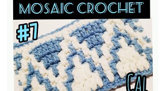 Mosaic Crochet AlongPattern 7 easy beginner friendly tutorial [upl. by Amelita571]