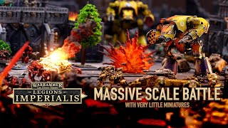 Legions Imperialis Big Scale War with Very Tiny Minis Blood Angels Death Guard Solar Auxilia [upl. by Michaelina]