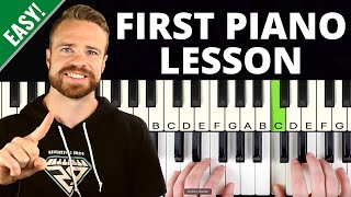 How to Play Piano Day 1  EASY First Lesson for Beginners [upl. by Richela927]