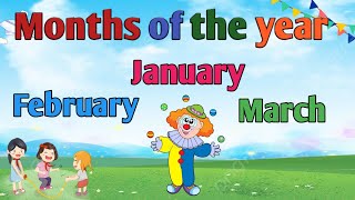 Months of the year  Months Name  Months Name in English and Hindi  महीनों के नाम  For kids [upl. by Theran]