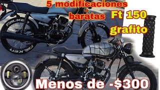 🔥5 accesorios y Modificaciones baratas para Italia ft150 grafito con menos de 300 pesos [upl. by Peedsaj821]