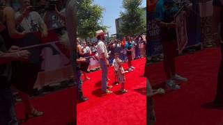 Bryce Harper and Logan Webb at MLB Texas AllStar 2024 Red Carpet Show bryceharper mlb baseball [upl. by Cherri70]