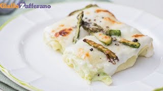 Crepes alla crema di asparagi  Ricetta in 1 minuto [upl. by Jon]