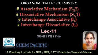 Associative amp Dissociative Mechanism and Interchange Associative amp Dissociative I Lec11 [upl. by Annaeirb]