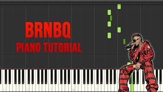 BRNBQ Piano Version Tutorial  Sfera Ebbasta Popstar Tour Live [upl. by Daniels]