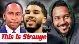 Stephen A Smith Doubles Down On Crazy Carmelo Anthony amp Dwyane Wade Take On quotJason Tatum vs Antquot [upl. by Yablon34]