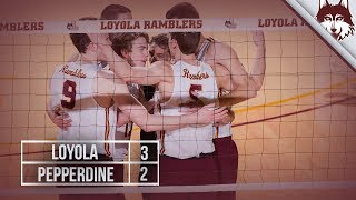 Loyola vs Pepperdine  Mens Volleyball Highlights [upl. by Colas]