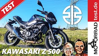 Kawasaki Z500  Test deutsch des günstigen A2Nakedbikes aus Japan [upl. by Anitnahs]