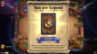 Hearthstone first time Legend  and the rewards for legend rank [upl. by Yevi]