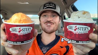 Bruster’s Pumpkin Pie Pumpkin Cheesecake Pecan Butterscotch and Cinnamon Ice Cream Review [upl. by Seraphine]