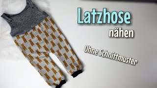 Latzhose  Nähanleitung OHNE Schnittmuster  Für Anfänger  Nähtinchen [upl. by Dermot]