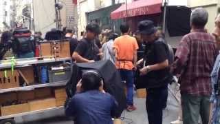 Paris Film quotFoujitaquot Tournage 29092014 Rue de Baujolais [upl. by Mylan]