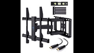 PERLESMITH TV Wall Mount Step by Step Installation Setup and Review [upl. by Bunnie690]