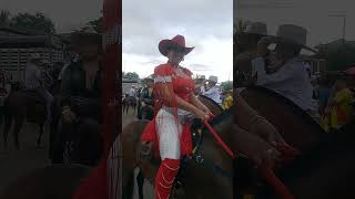 Cabalgata The Most Beautiful Women in Florencia shor shorts horse horses caballos tourism 4k [upl. by Siegel129]