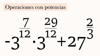 OPERACIONES COMBINADAS CON POTENCIAS Matemáticas Básicas [upl. by Swift349]