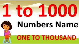 English counting 1 to 1000  1 to 1000 numbers  1 to 1000 number names  counting from 1 to 1000 [upl. by Richardson]