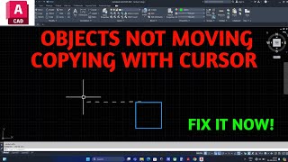 Objects not MovingCopying With Cursor in AutoCAD autocad autocadtips autocadtutorial autocad2d [upl. by Edmee]