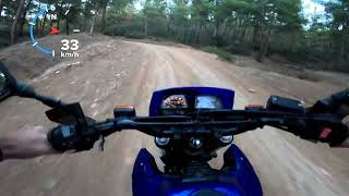 Yamaha XT600e dirt road driving Thessaloniki GRC [upl. by Marketa]