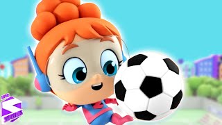 Soccer Song  Fun Football Game and Nursery Rhyme for Children [upl. by Rosol]