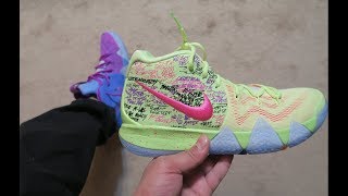 NIKE KYRIE 4 quotCONFETTIquot🎉 REVIEW  WATCH THIS BEFORE BUYING [upl. by Haleelahk]