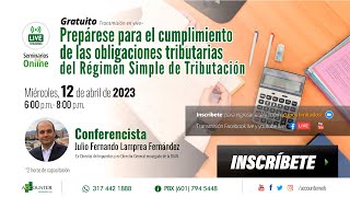 Prepárese para el cumplimiento de las obligaciones tributarias del Régimen Simple  GRATUITO [upl. by Assillim]