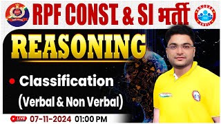 RPF SI amp Constable 2024  Classification Reasoning Class  RPF Reasoning Class 2024  by Shobhit Sir [upl. by Eihtur508]