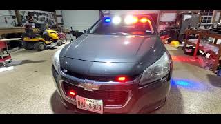 ILMODS  2014 Chevy Malibu Feniex Siren Controller amp Lights Installed  OffDuty Traffic Control [upl. by Racklin]