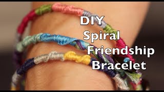 DIY Friendship Bracelet  Easy Spiral Tutorial [upl. by Asirralc]