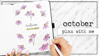 PLAN WITH ME  October Bullet Journal Setup  New Notebook [upl. by Yesrej223]