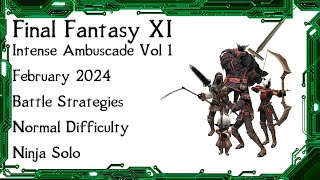 FFXI  Intense Ambuscade Vol One February 2024 Battle Strategies and Normal Solo Battle Example [upl. by Veronike]