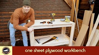 Solid workbench from 1 sheet of plywood  Cheap and Easy to Build  1 [upl. by Etneciv]