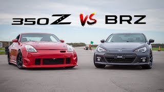 Nissan 350Z VS Subaru BRZ  Which is the BETTER Choice [upl. by Nabetse397]