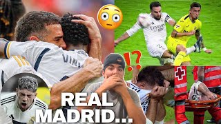 CARVAJAL AND VINI INJURY REAL MADRID 20 VILLARREAL⁉️ [upl. by Anyad132]