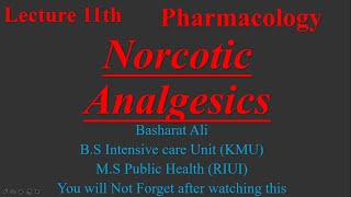 Opioid Or Narcotic Analgesics😨 In Urdu  Lec 11th  Pharma In Urdu Bs And Diploma  Basharat Ali [upl. by Alyl]