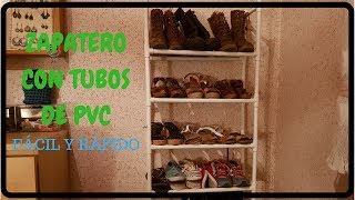 ZAPATERO DIY con TUBOS DE PVC fácil y rápido [upl. by Laeria993]