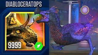 UPGRADE DIABLOCERATOPS LEVEL TO FIGHT DEATH DODO  JURASSIC WORLD THE GAME [upl. by Aneret]