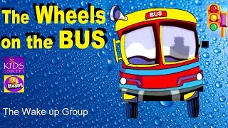 THE WHEELS ON THE BUS  with Lyrics  nursery rhymes [upl. by Asenej]